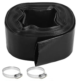Gonioa backwash hose rolled for compact storage after use.
