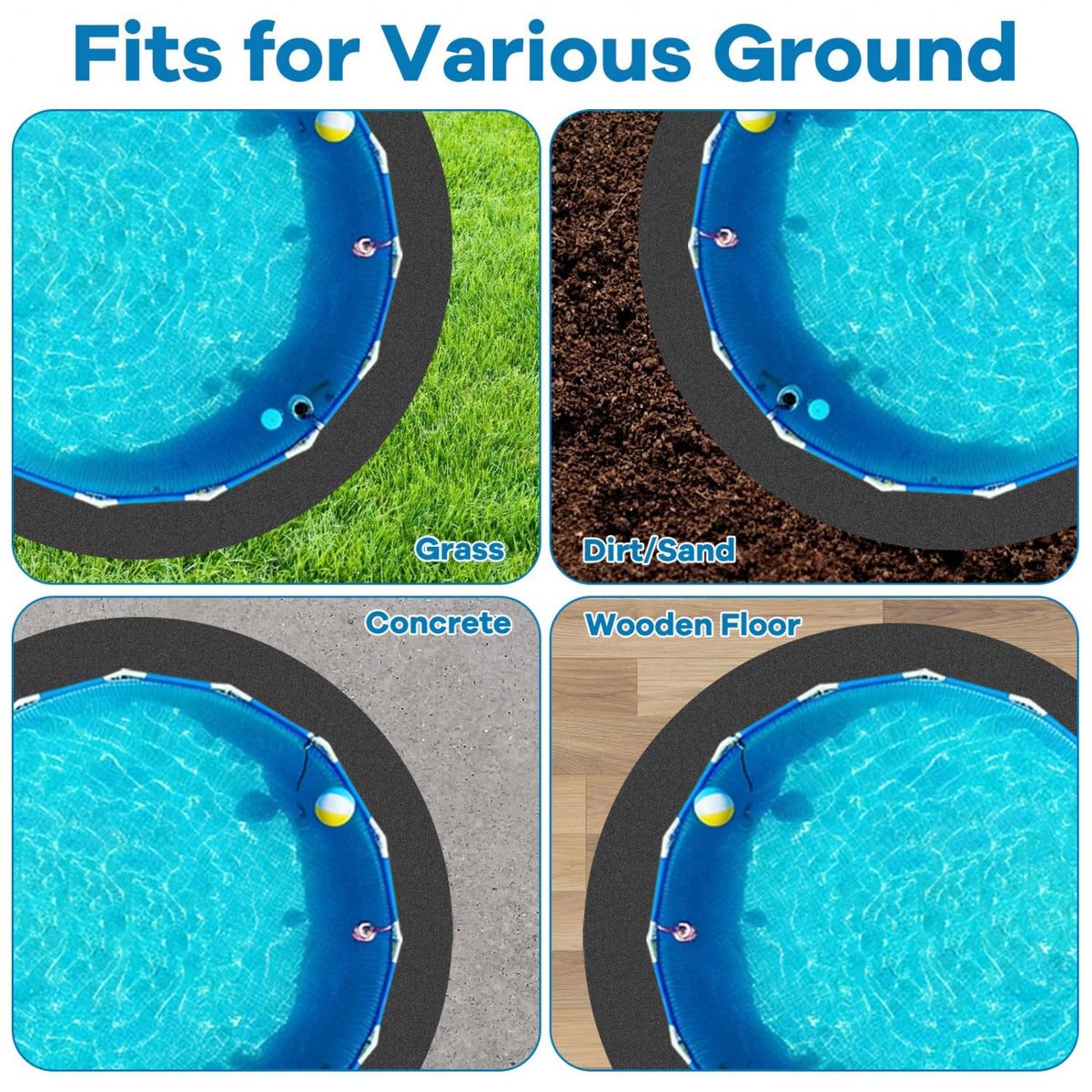 Gonioa debris reduction underliner keeps pool area cleaner