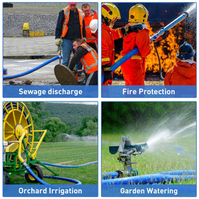 Gonioa heavy-duty PVC hose with clamps for secure pool drainage