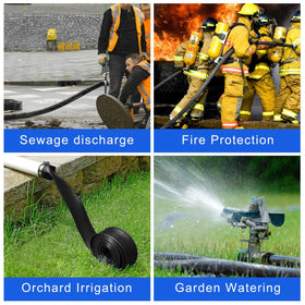 Gonioa heavy-output hose handles large water flow during backwash.