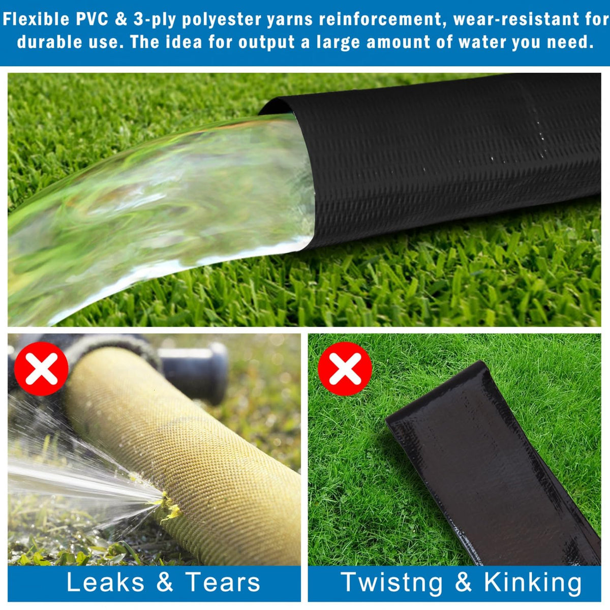 Gonioa hose neatly rolled for compact storage after use