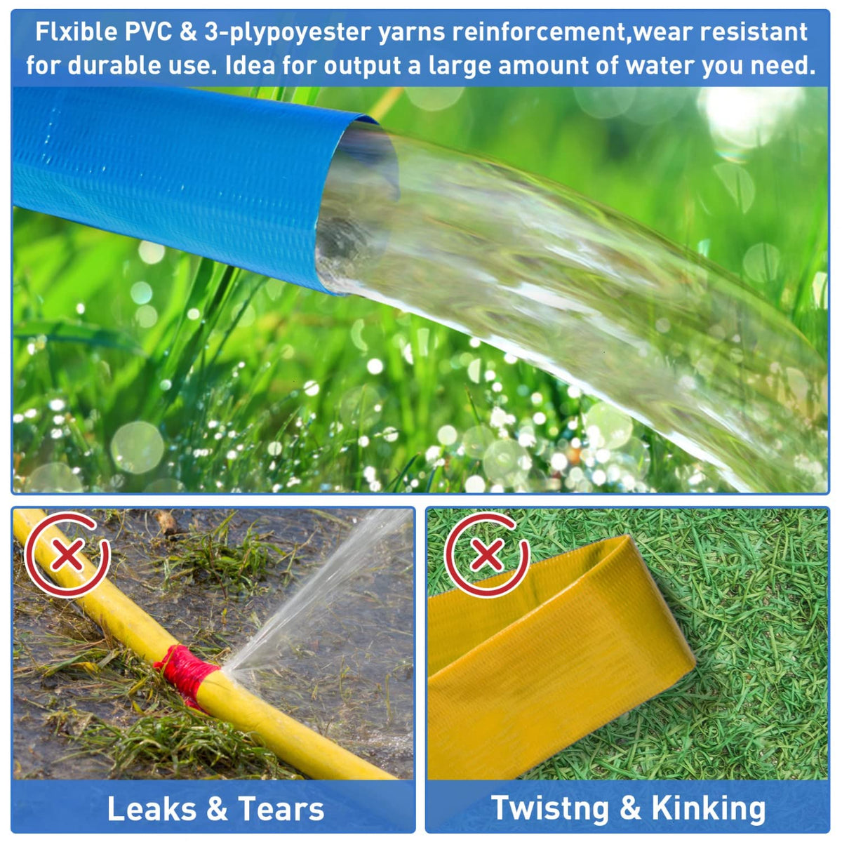 Gonioa hose stored dry and away from sun to prolong life