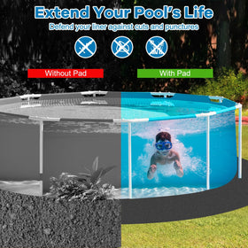 Gonioa installation-free pool pad for quick setup on grass or concrete