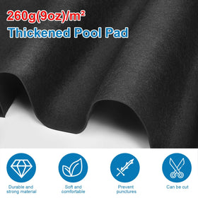 Gonioa pool liner protection pad creates a smoother liner base