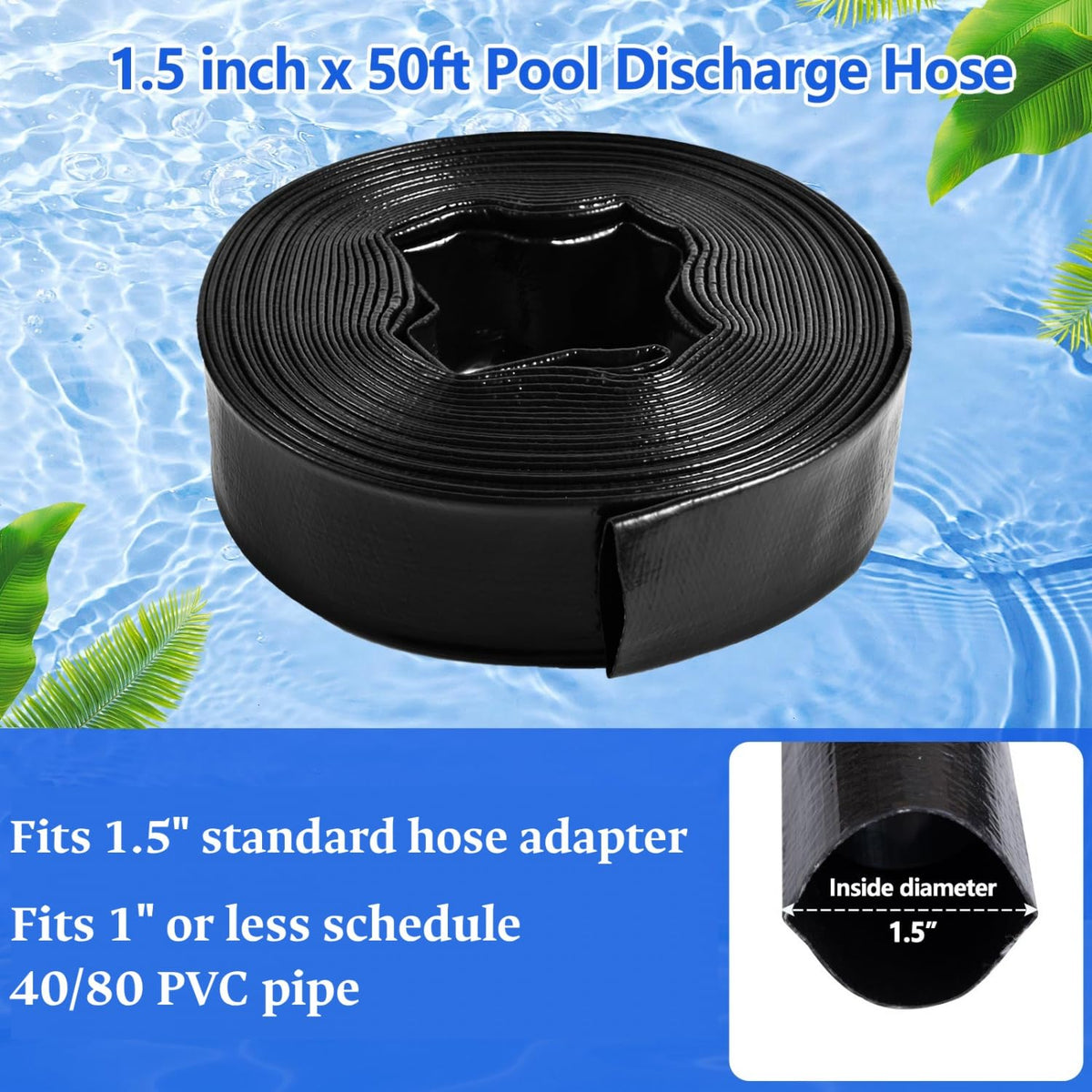 Gonioa reinforced PVC hose resists wear for long-lasting use.