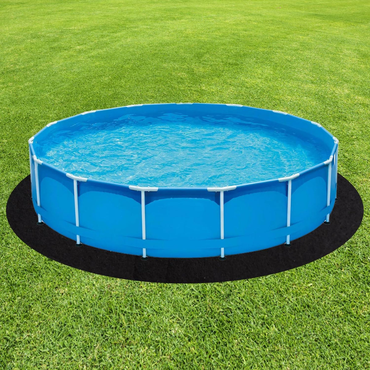Gonioa round pool pad 10ft compatible with various pool shapes