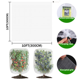 GonLei garden netting bag with drawstring keeps vegetables safe outdoors.