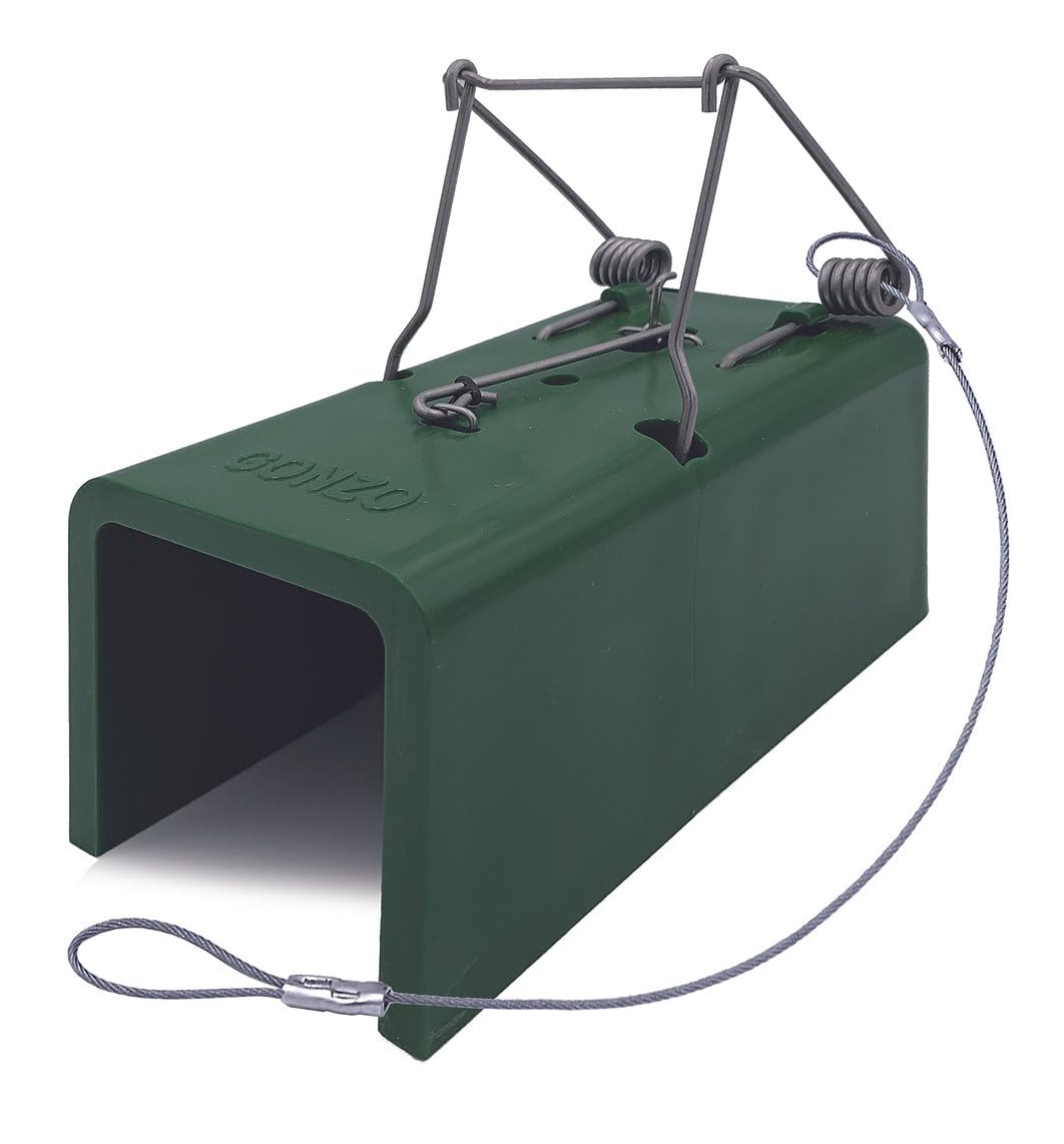 GONZO trap set in a lawn demonstrating ready-to-deploy pest control in outdoor spaces.