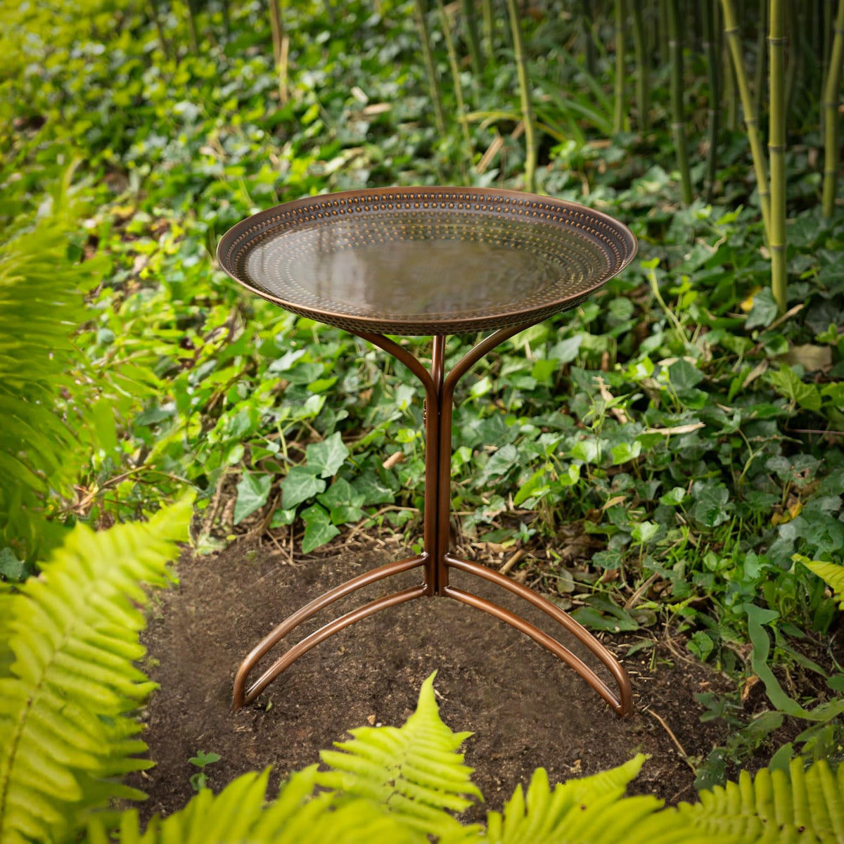 Good Directions Tranquility Birdbath pedestal stand delivers stable support for weather-resistant outdoor use.