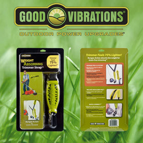 Good Vibrations Bungee Pro-X system reduces arm strain for longer trimming sessions.