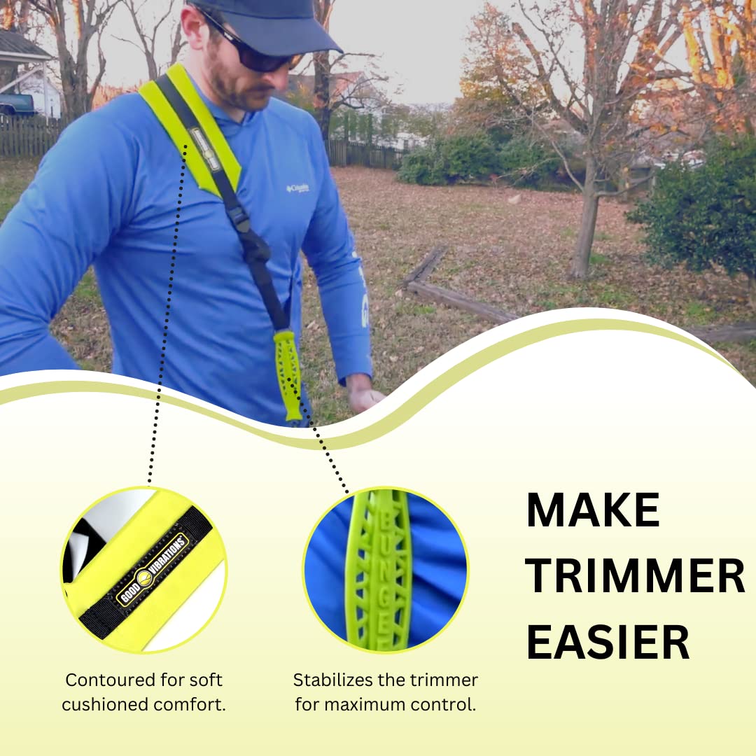 Good Vibrations Trimmer stabilization via bungee action ensures precise edging control.