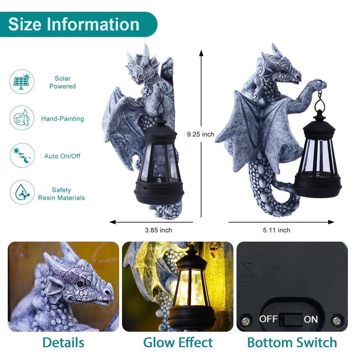Goodeco Dragon Tree Hugger garden statue detail showcases resin craftsmanship.