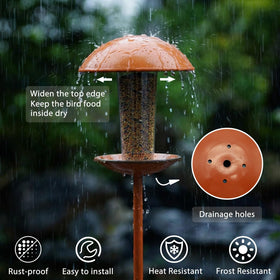 Goodeco easy-fill clean bird feeder simplifies maintenance.