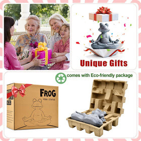 Goodeco intricate-details yoga frog highlighting craftsmanship for elegant yard decor.