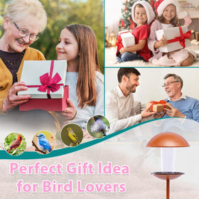 Goodeco pole-standing bird feeder ideal for yards and patios.