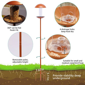 Goodeco yard lawn patio bird feeder complements outdoor decor.