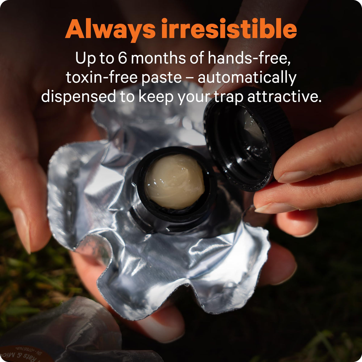 Goodnature 16g CO₂ canister powers multiple trap strikes