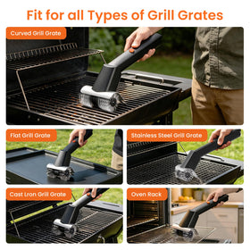 Universal fit works with gas, charcoal, and electric grills.