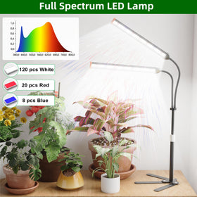 GooingTop gooseneck base allows precise lighting angles for pots.