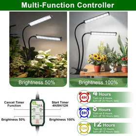 GooingTop Grow Light gooseneck flexibility enables precise lighting angles for compact indoor setups.