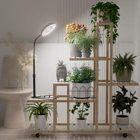 GooingTop height-adjustable lamp supports desk plants from 10 to 32 inches.