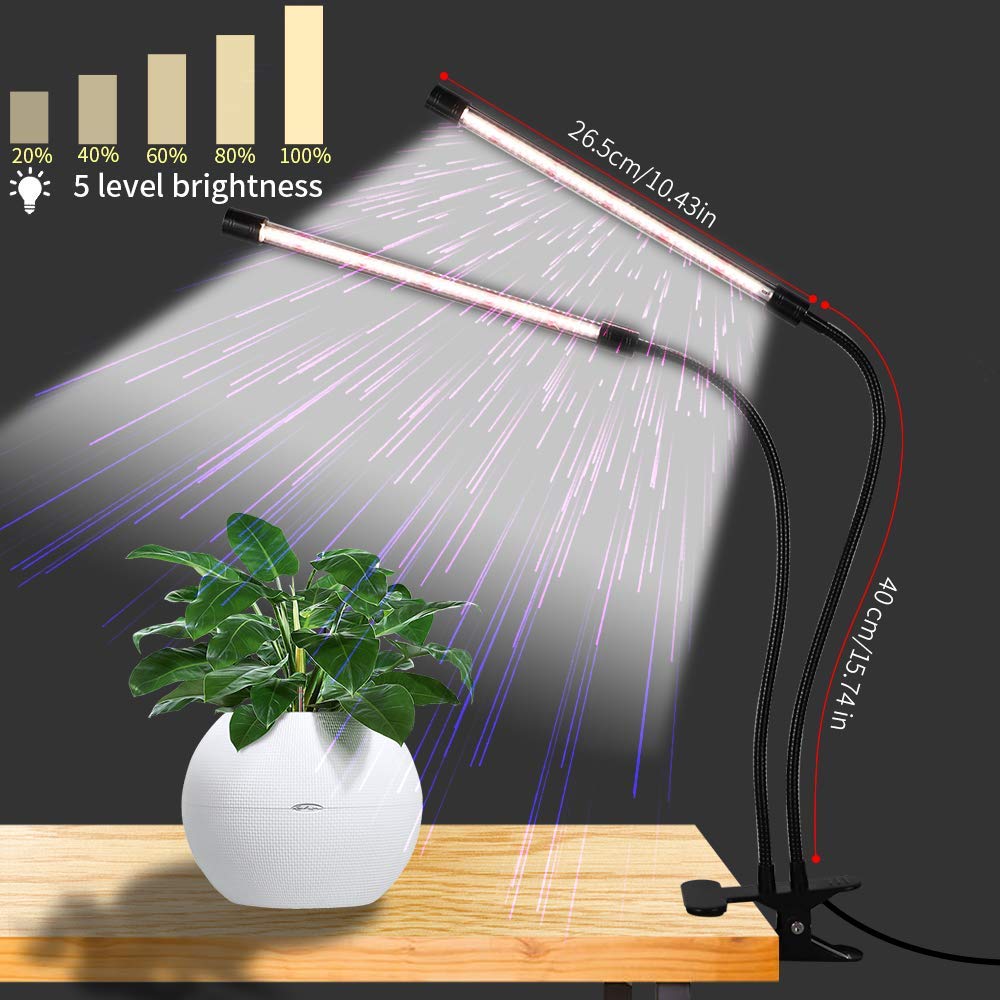 GooingTop adjustable-neck LED grow light directs precise indoor plant lighting.