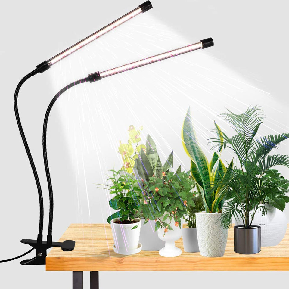 GooingTop clip-base grow light lights desk-side herbs for easy care.