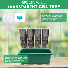 GOONMILL clear observation dome lets you monitor growth without disturbing roots.