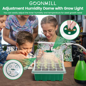 GOONMILL seed starter tray humidity dome enables adjustable moisture for healthier early rooting
