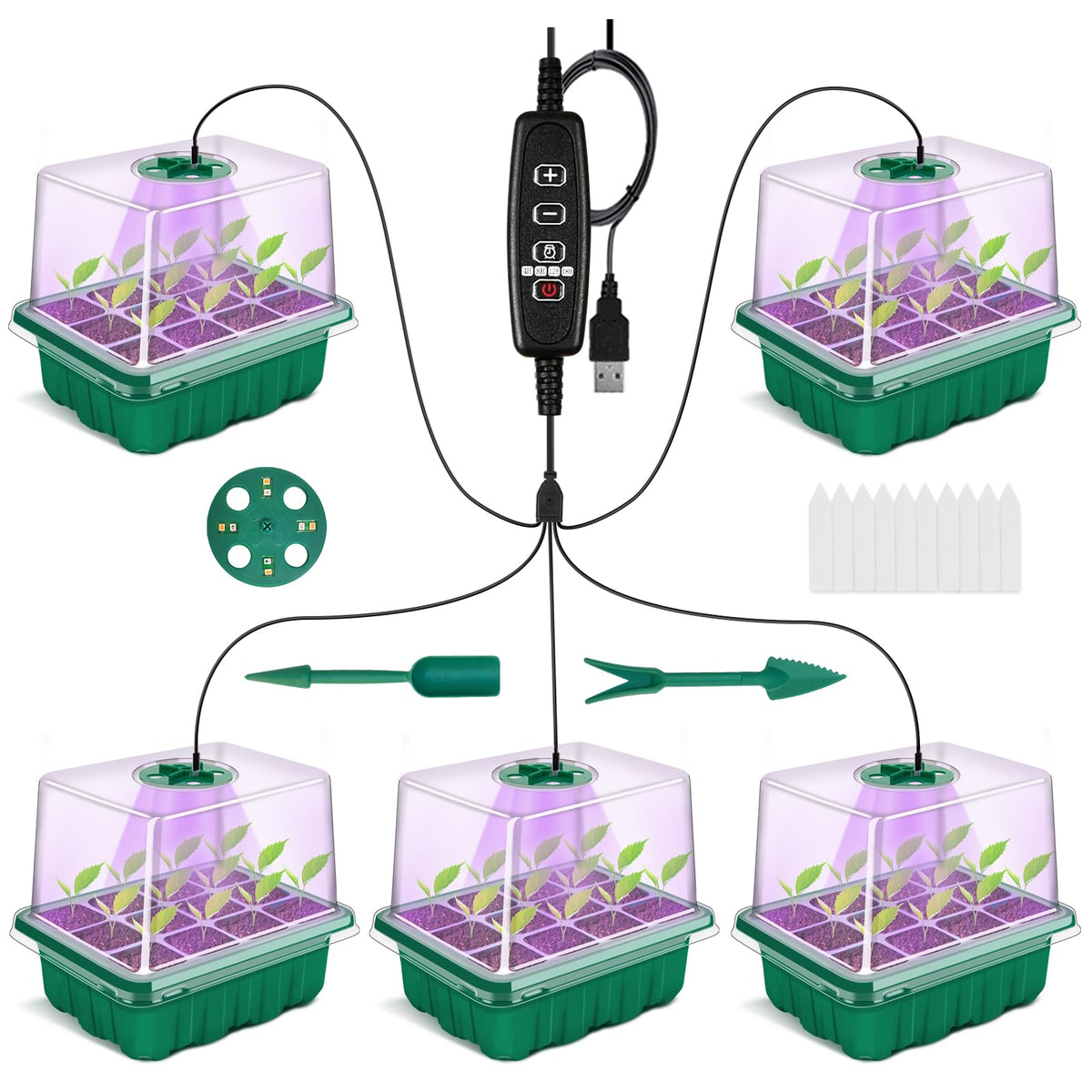 GOONMILL seed starter tray with grow light supports steady germination and controlled cycles.