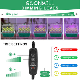GOONMILL seed tray with drain holes prevents water buildup and root rot.