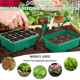 GOONMILL seed tray with drainage holes drains excess water to prevent root rot