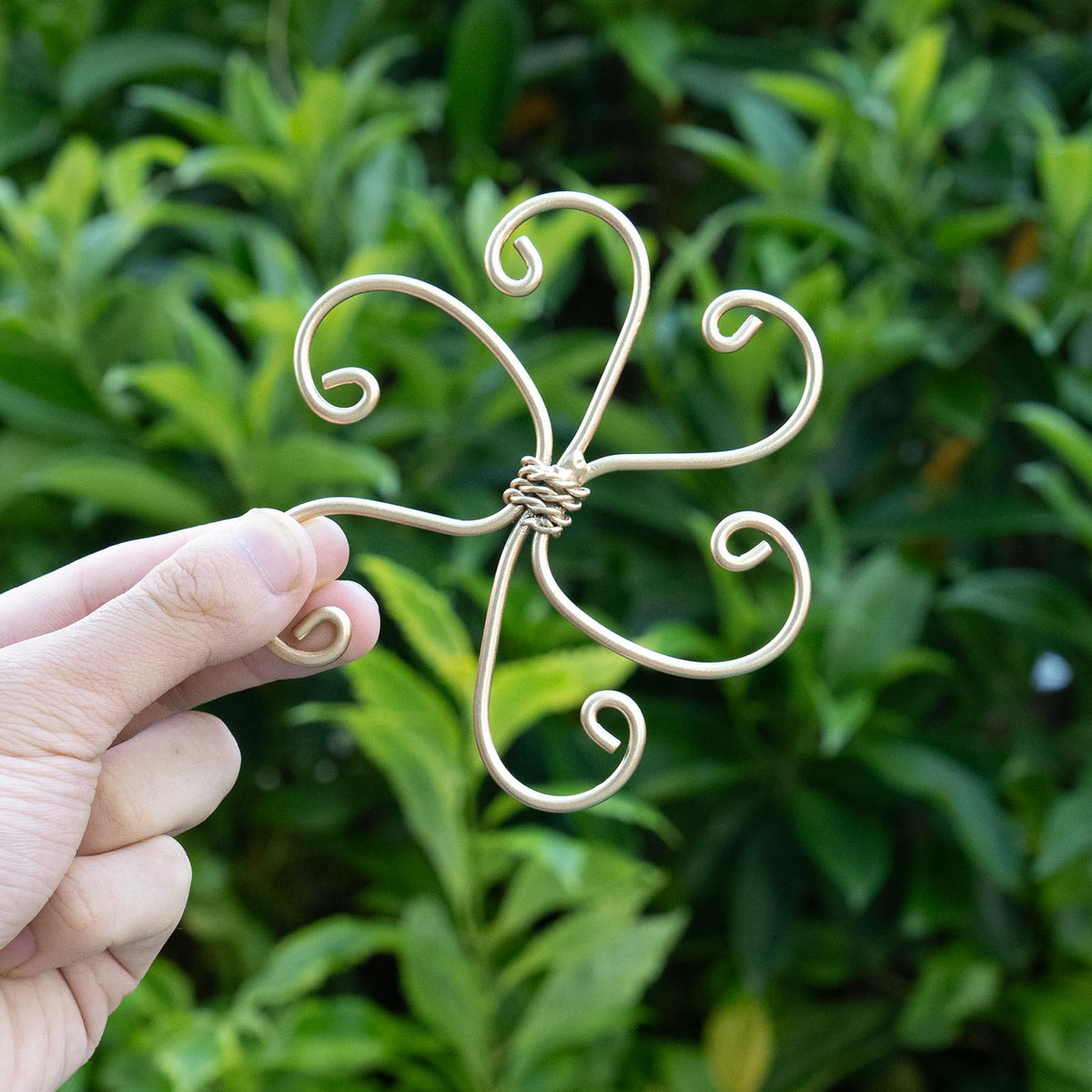 Goooxim iron grapple holder stakes are durable for indoor greenery.