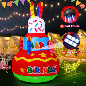 Goosh 6.2 ft outdoor decoration inflating quickly on lawn or patio.