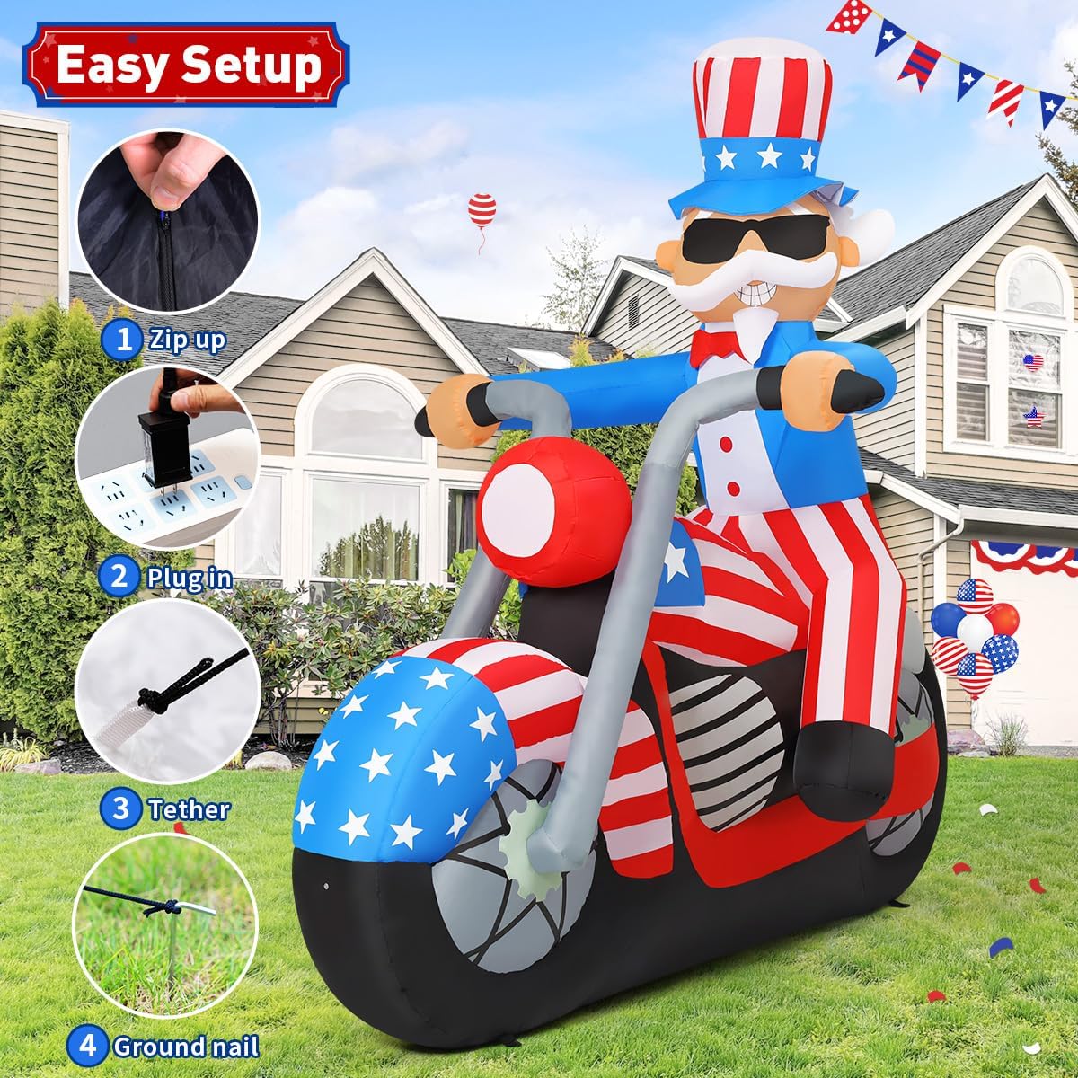 GOOSH Weather-resistant polyester inflatable suitable for rain and wind