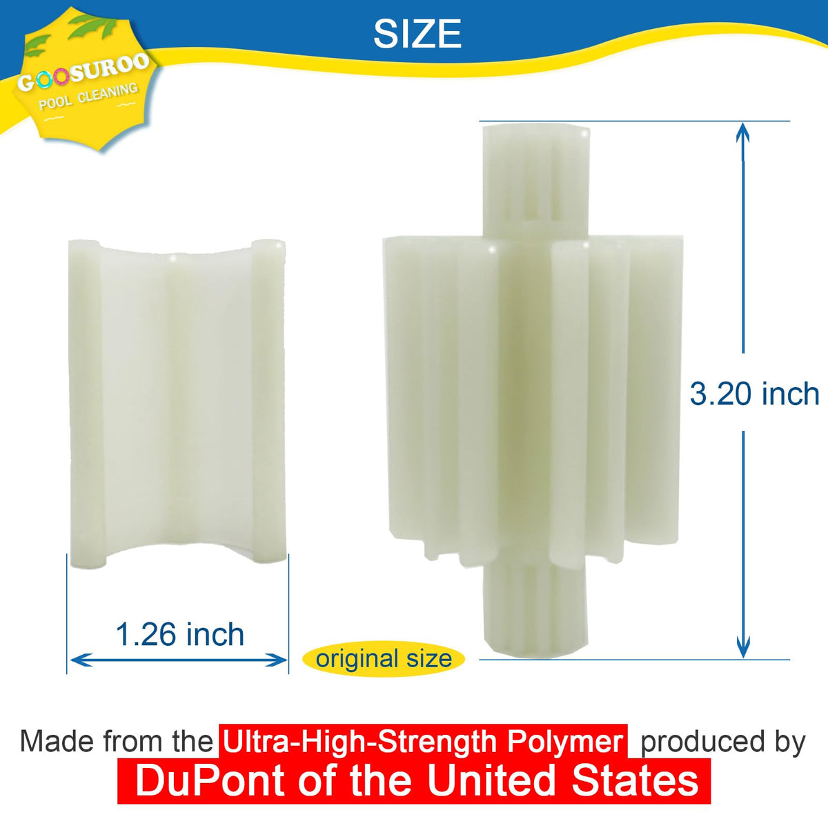 Goosuroo PVXH038SA six-vane kit with robust vanes for longevity