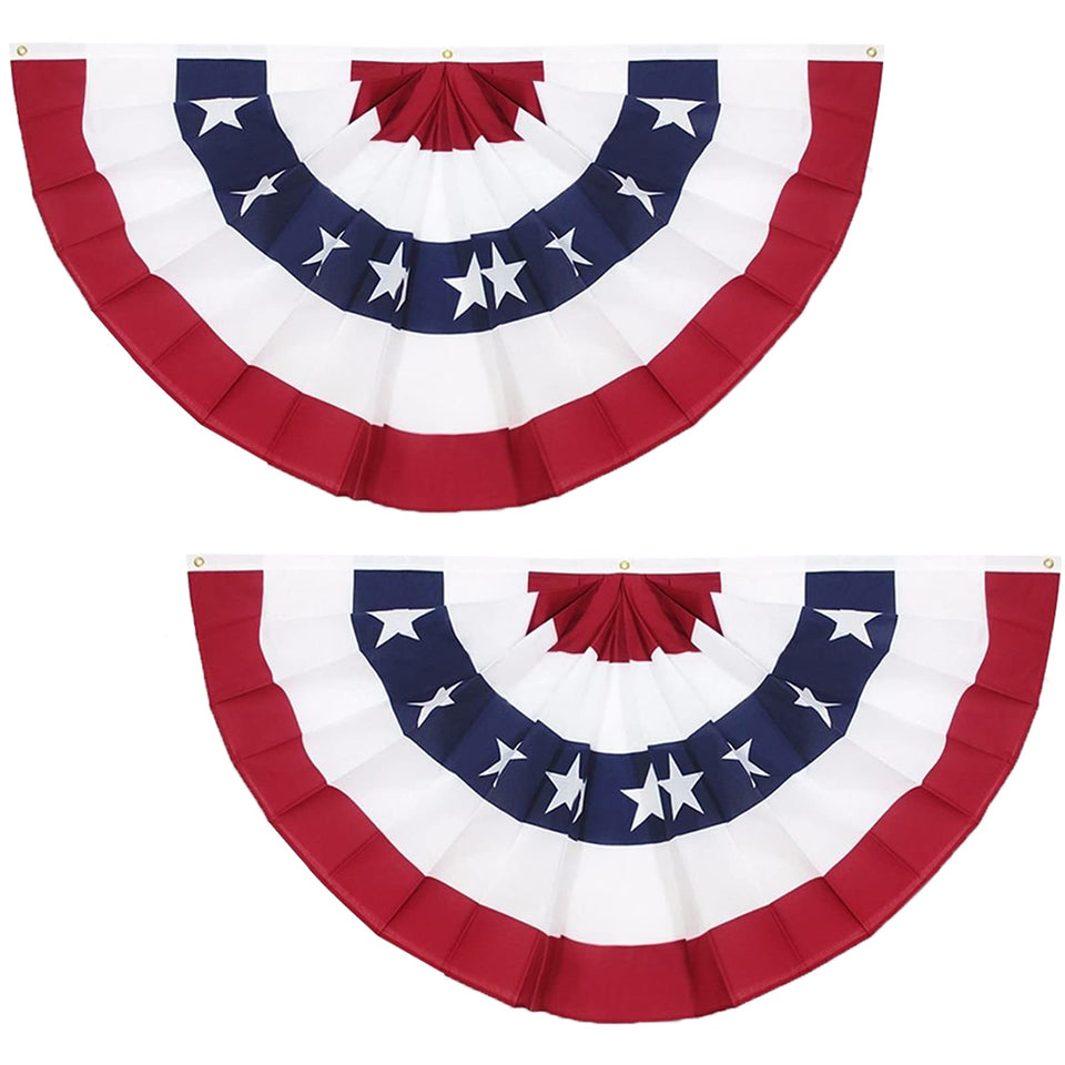GoosWexmzl pleated flag 3x6ft front view ideal for outdoor display