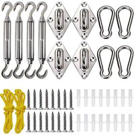 GoosWexmzl shade sail hardware kit packaging for easy installation planning