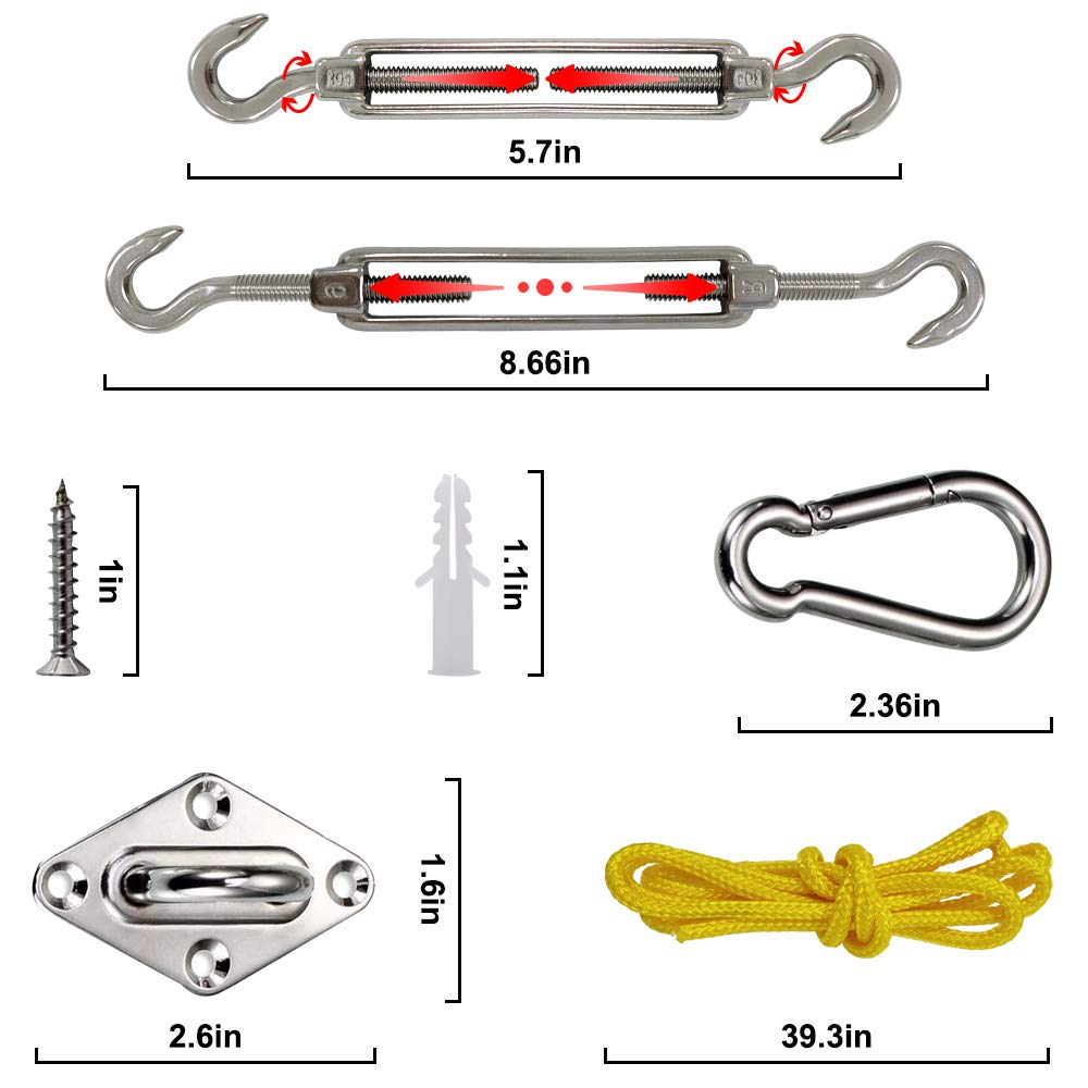 GoosWexmzl snap hooks facilitate quick, reliable shade sail connections
