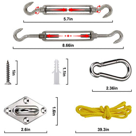 GoosWexmzl snap hooks facilitate quick, reliable shade sail connections