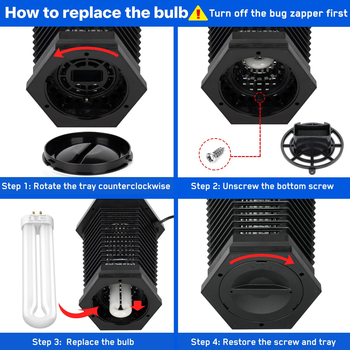 GOOTOP bulb size guide helps confirm correct tube measurements