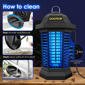 GOOTOP night-use bug zapper suitable for outdoor and indoor spaces