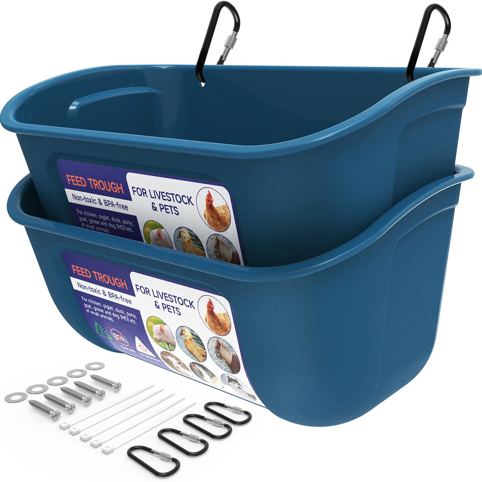 Goovilla chicken feeder waterer 5-quart 2-pack keeps feed organized and accessible.