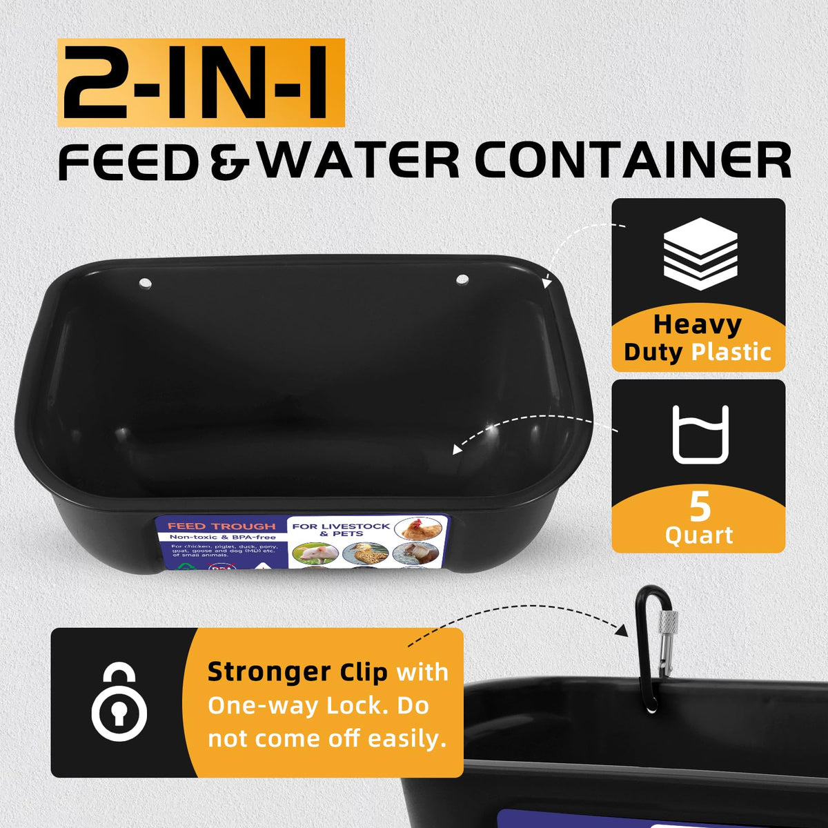 Goovilla chicken feeder waterer screw-in fence mounting for secure install