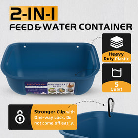 Goovilla hanging feeder with clip system for secure mounting.