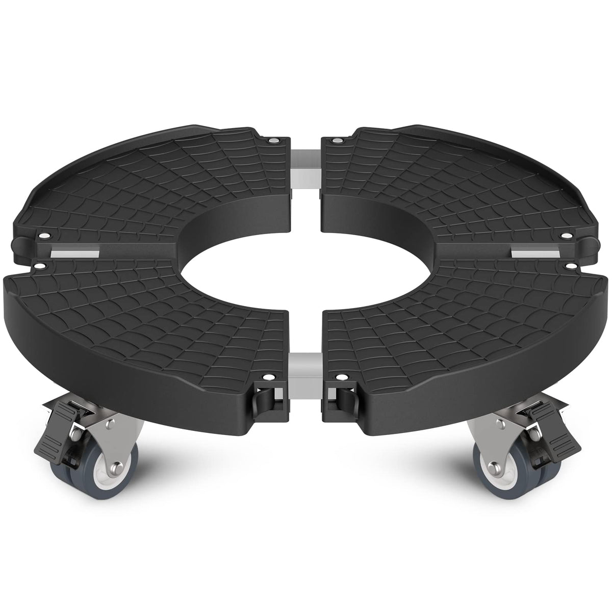 Goovilla heavy-duty plant stand with wheels supports large planters for easy mobility.