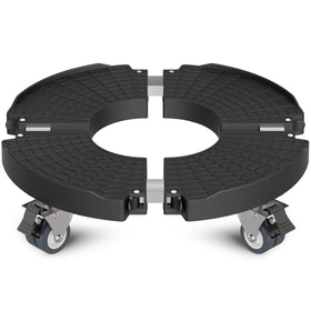 Goovilla heavy-duty plant stand with wheels supports large planters for easy mobility.