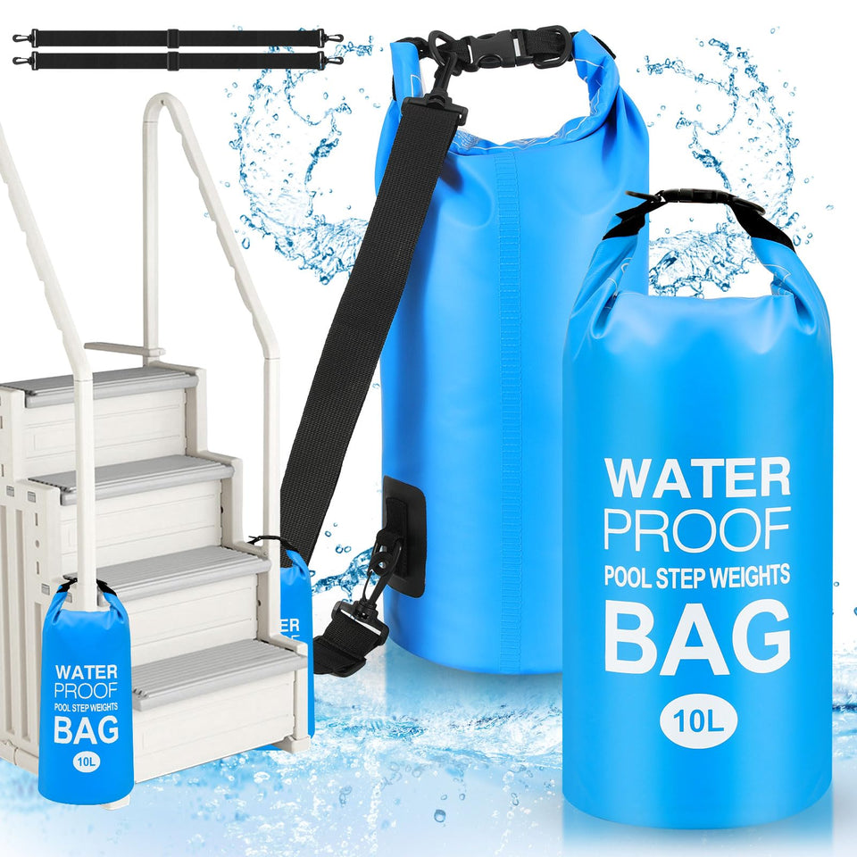 Goovilla pool ladder weights 2-pack in package view stabilizes pool steps