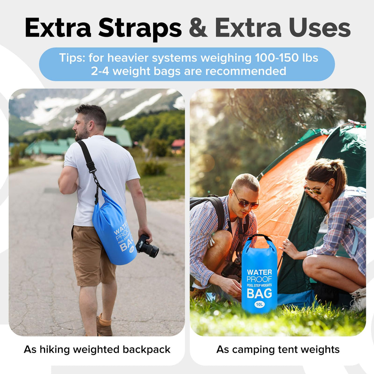 Goovilla weights shown outdoors as versatile anchor for camping or boating