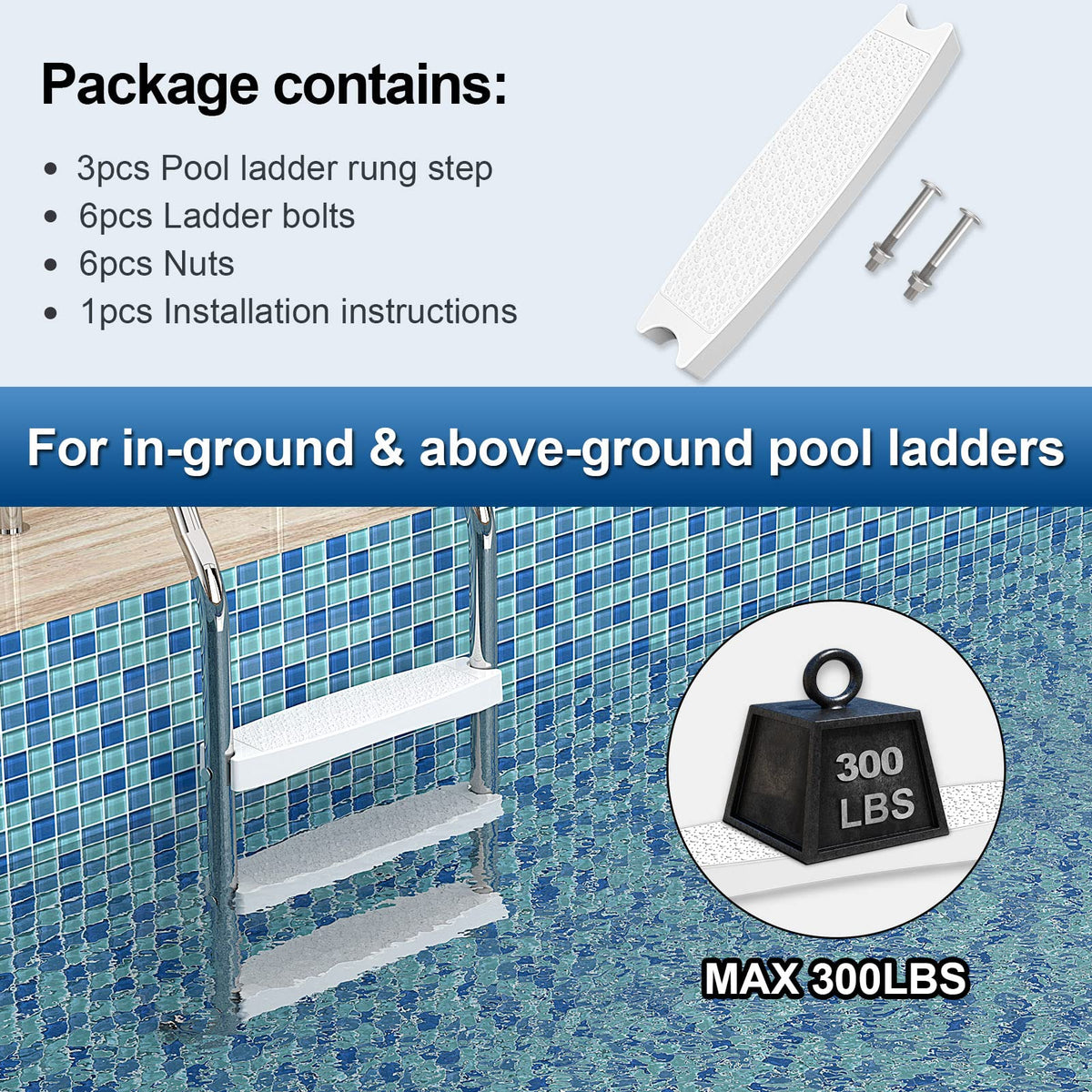 Goovilla stainless steel bolts kit for secure ladder installation